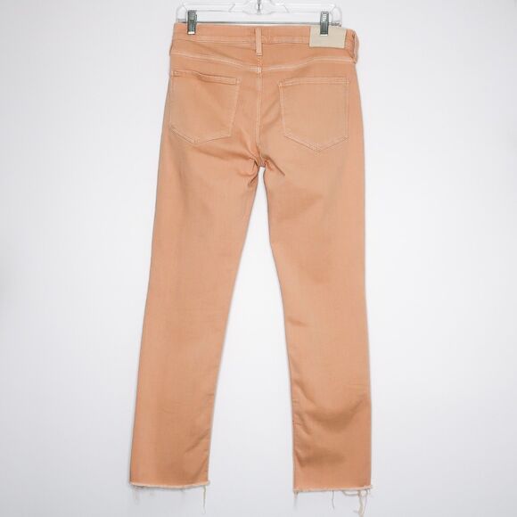 Paige Jeans Mens Size 30 Peach Lennox Slim Straight Distressed Hem - Picture 2 of 9